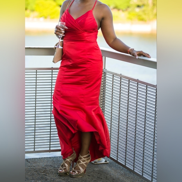 Red Formal Cocktail Dress - Picture 1 of 3